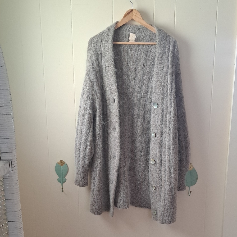 H&M Soft Gray Cardigan Sweater
